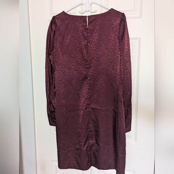 RW & Co.- Longsleeve Wine-coloured dress, Sz 10. - Picture 2 of 2